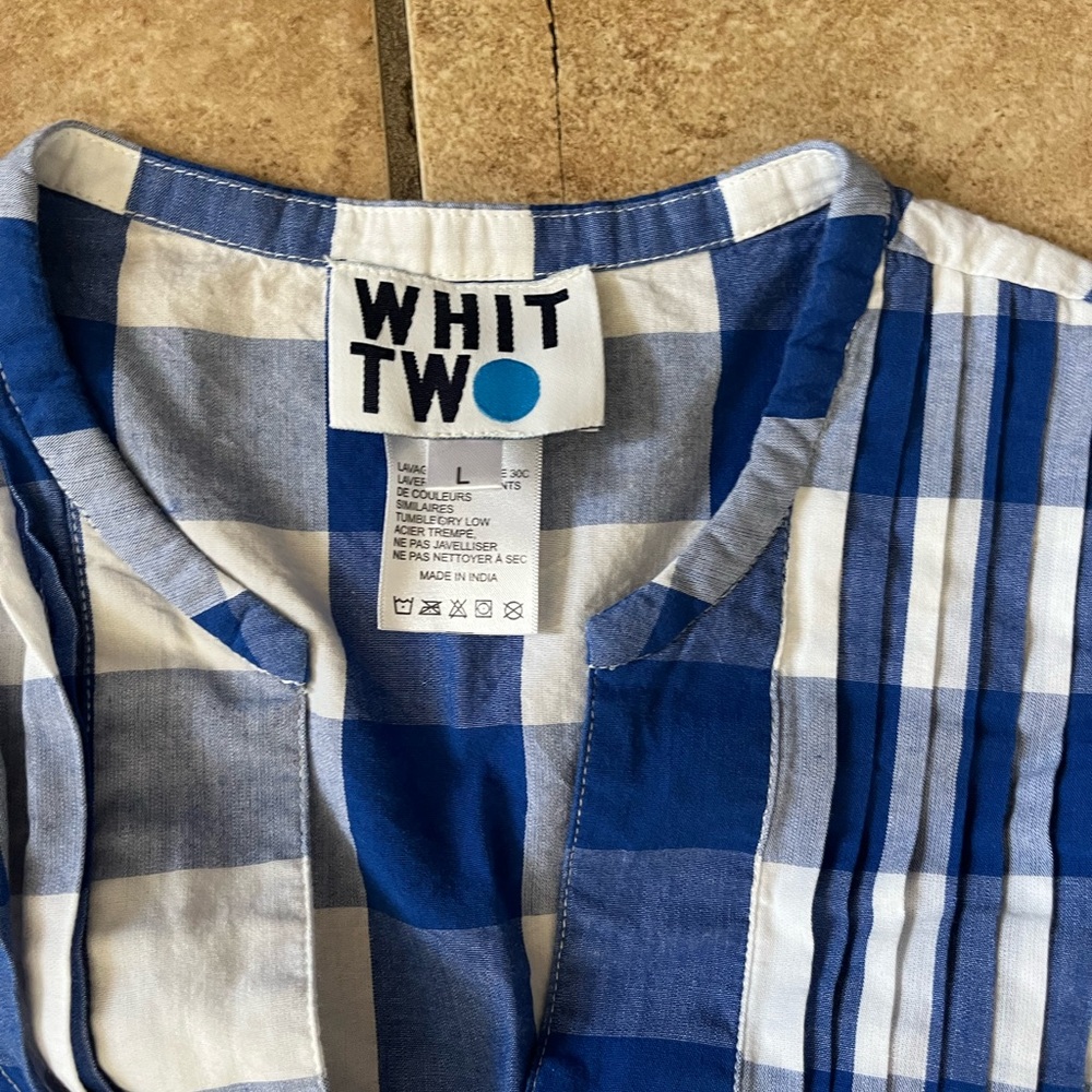 Anthropologie Whit Two Gingham Midi Dress - L - Picture 4 of 6